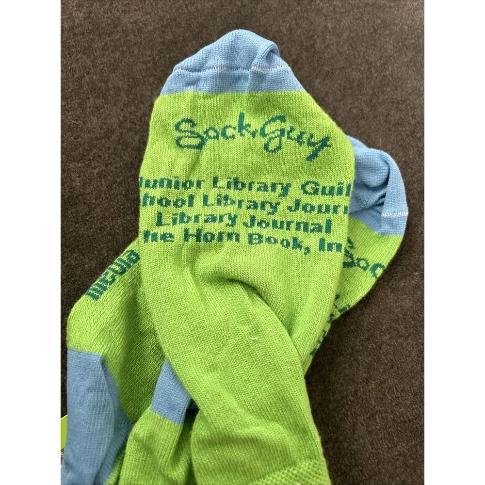 Sock Guy Librarians Rock Socks Unisex One Size Fits Most Green Jr. Library Guild